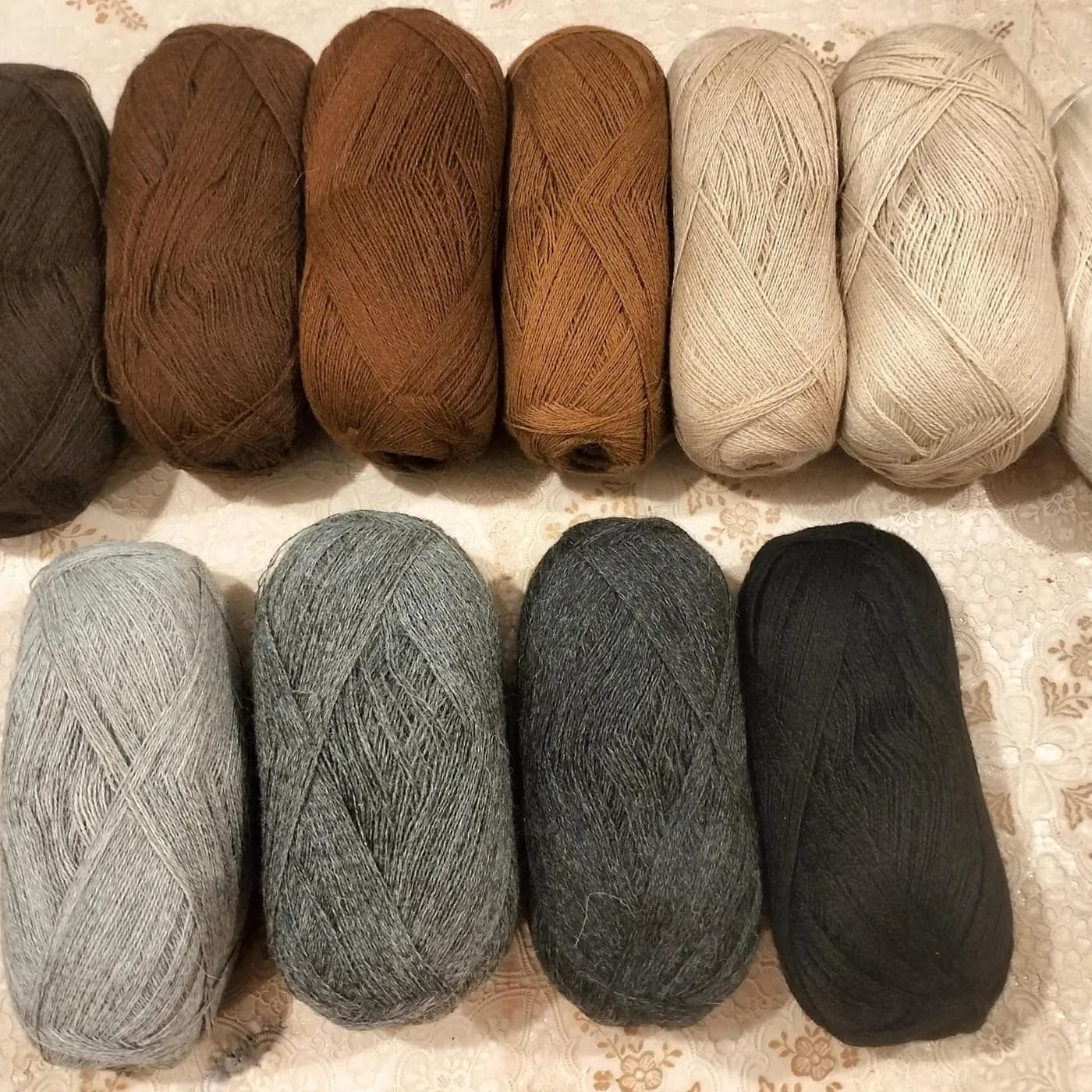 Balls of llama yarn